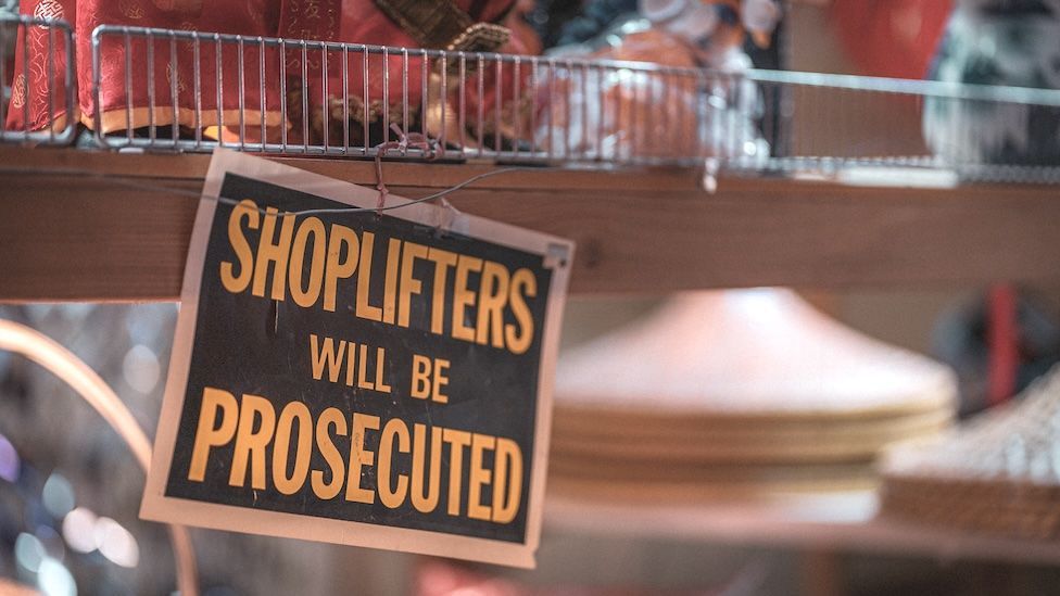 Shoplifting sign