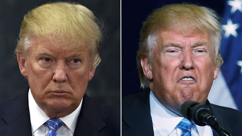 From Reverential To Strident The Two Donald Trumps BBC News