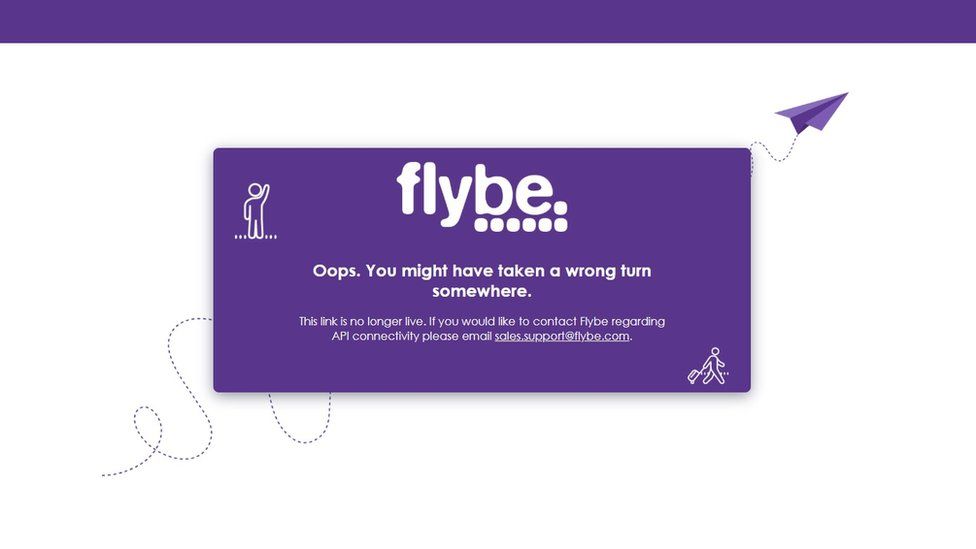 Flybe website error message