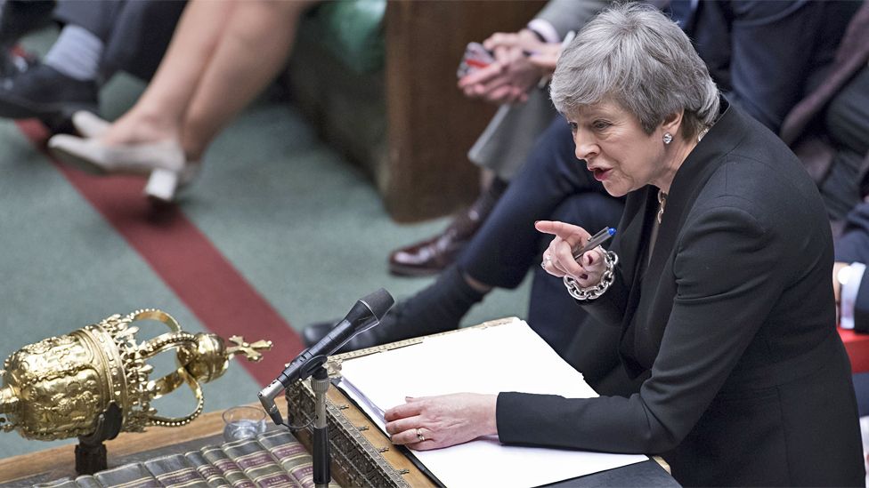 File image of Theresa May in the Commons