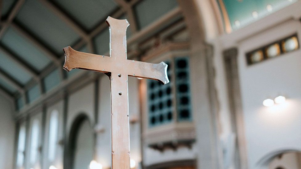 A crucifix in a church in England
