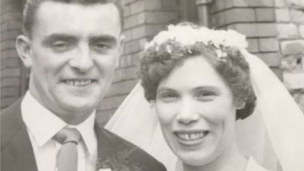 John and Mary Boxer on their wedding day on 23 July 1960