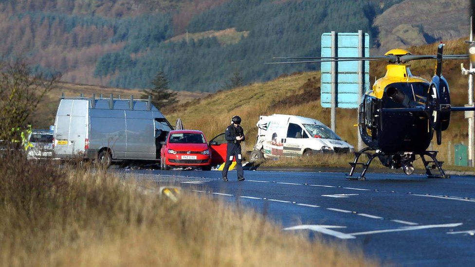 Glenshane Pass Woman dies after three car crash BBC News