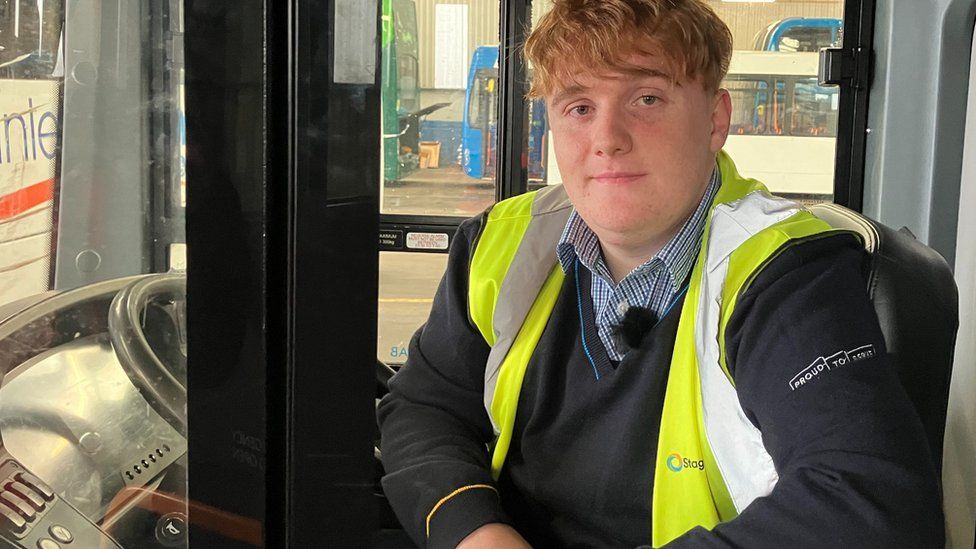 Sam Carney, who is a bus driver for Stagecoach in Carlisle