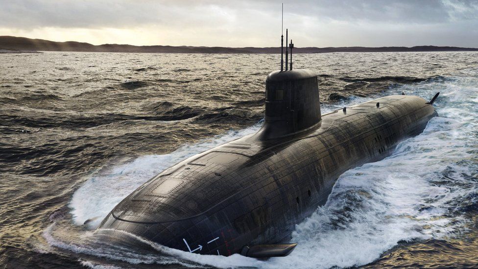 Illustration of SSN-AUKUS submarine.