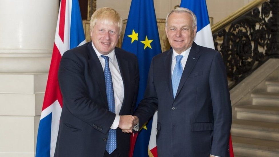 Boris Johnson and Jean-Michel Ayrault