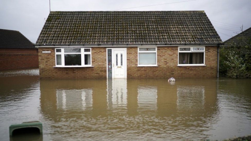 Flooded home in Fishlake