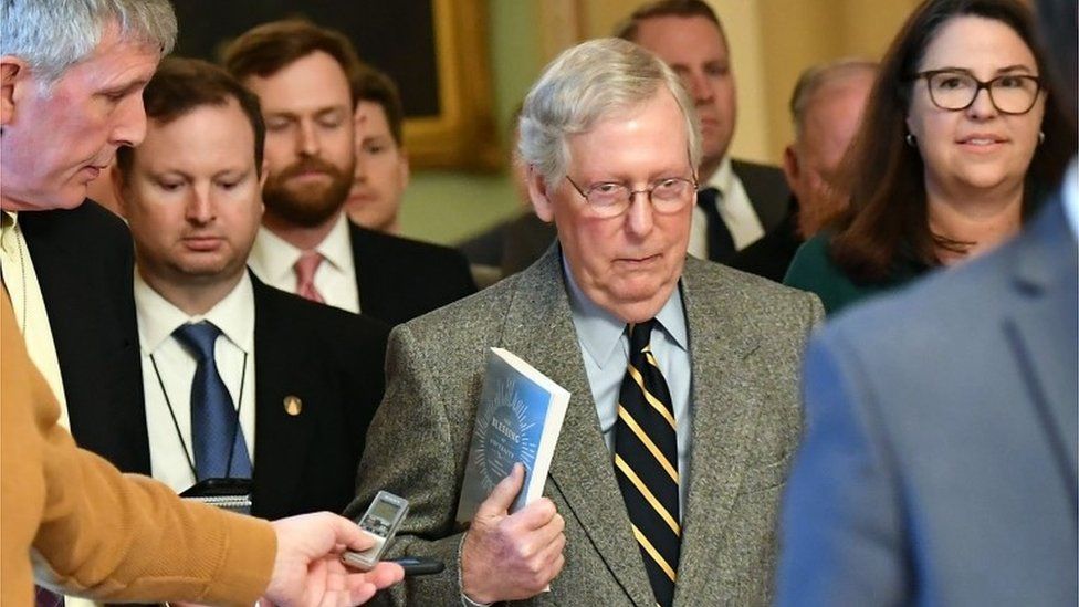 Senate Majority Leader Mitch McConnell at the Senate, 3 January 2020