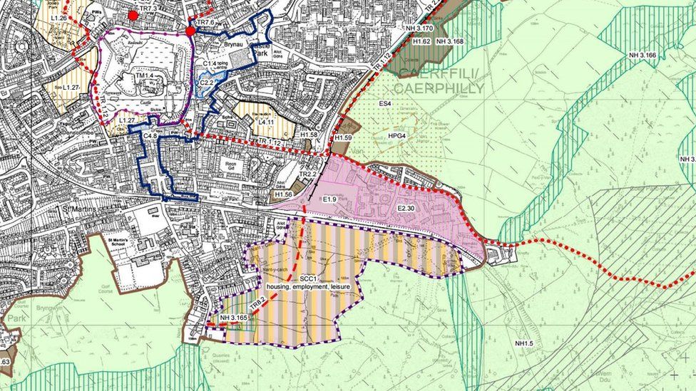 Map Of Caerphilly County Caerphilly Council Scraps Plans For 12,400 New Homes - Bbc News