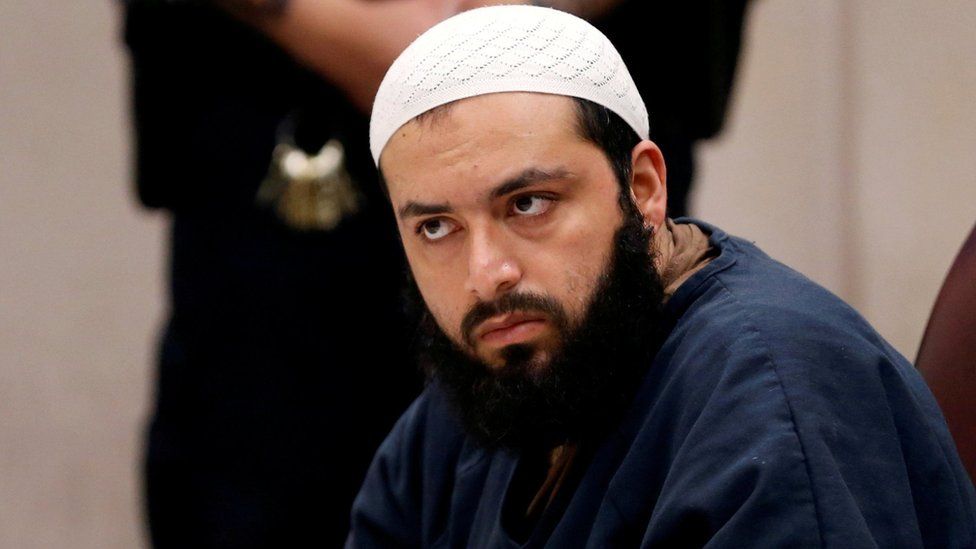 Ahmad Khan Rahimi, an Afghan-born US citizen accused of planting bombs in New York and New Jersey, appears in Union County Superior Court