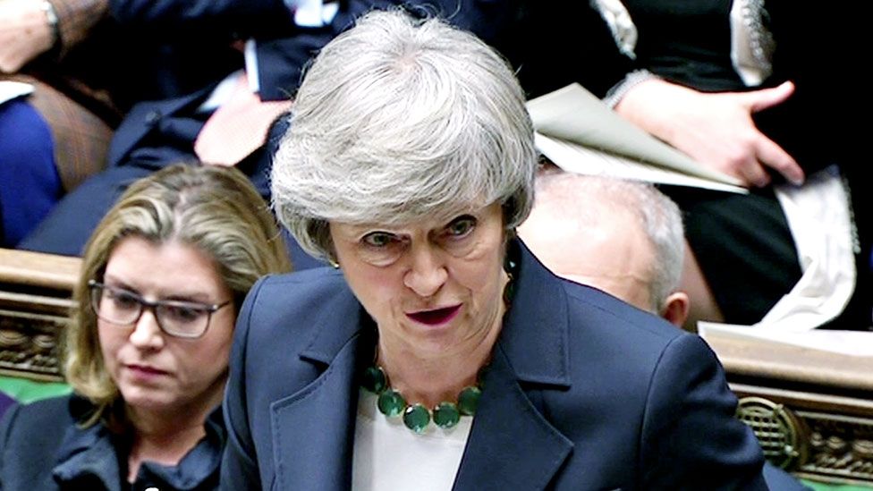 Theresa May at prime minister's questions