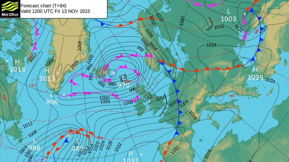 The course of Storm Abigail in maps - BBC News