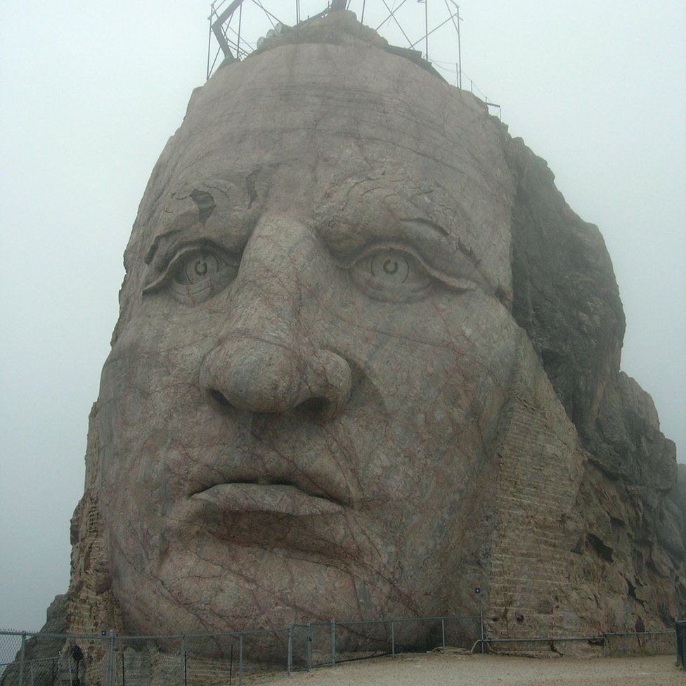 The Crazy Horse memorial in the Black Hills of South Dakota