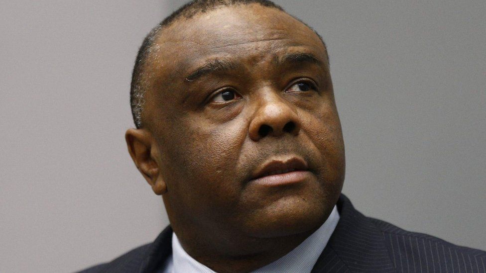 Former Congolese vice-president Jean-Pierre Bemba in courtroom of International Criminal Court in The Hague. June 2016