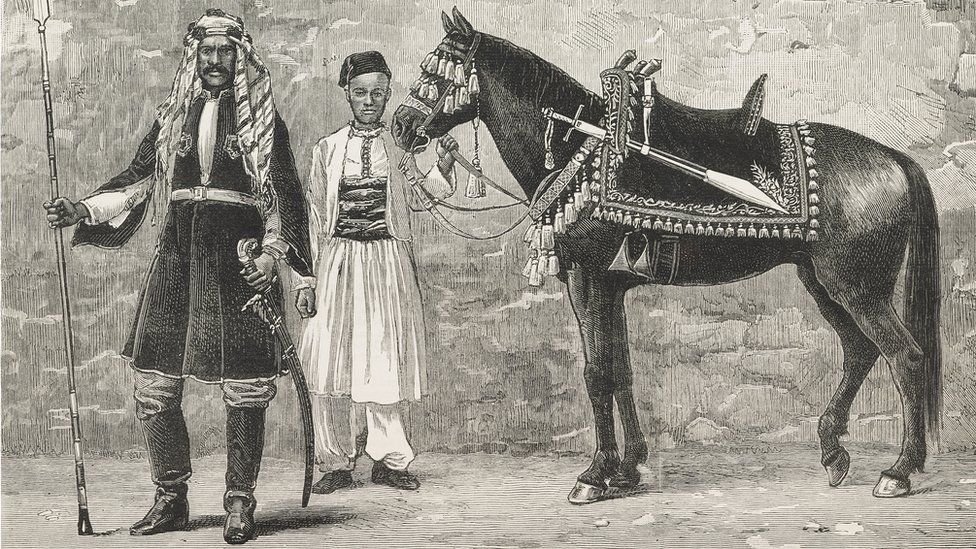 Zebehr Pasha, the great slave dealer, whom General Gordon wishes to appoint as Governor of the Sudan, illustration from the magazine The Graphic, volume XXIX, n 752, April 26, 1884