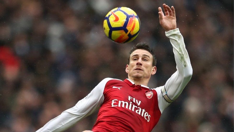 Laurent Koscielny of Arsenal during the Premier League match between Tottenham Hotspur and Arsenal