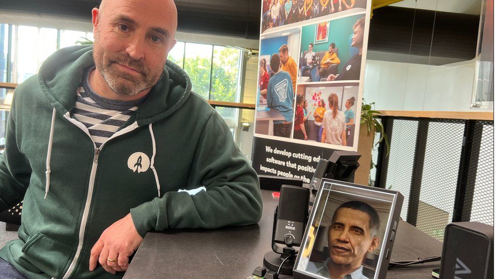James Routley and his companies AI Hologram of Barack Obama