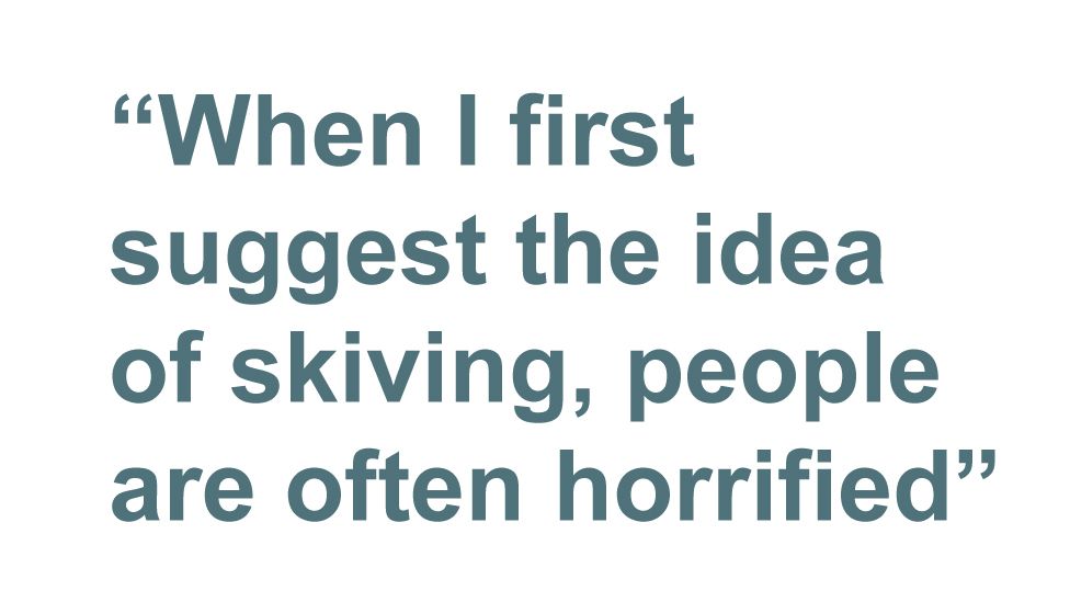 Quotebox: When I first suggest the idea of skiving, people are often horrified