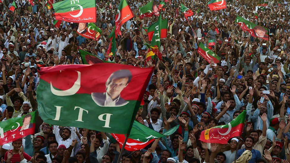 Rally for PTI party chief Imran Khan in Khyber Pakhtunkhwa on 5 July