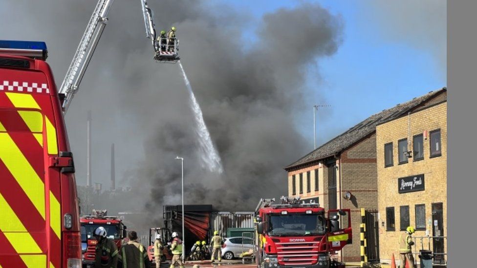 Firefighters tackling blaze at sausage factory