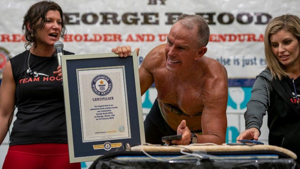 Hood after breaking the Guinness World Record