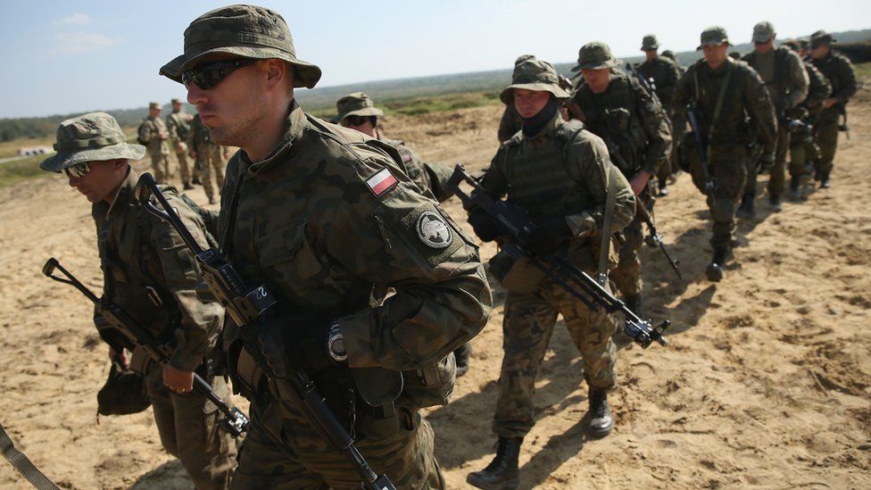 Polish troops training in western Ukraine, 17 Sep 14