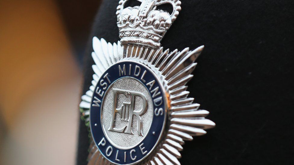 West Midlands Police badge on a helmet