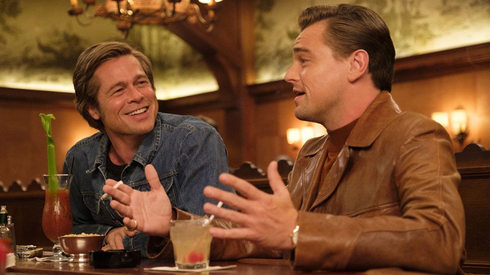 Brad Pitt and Leonardo DiCaprio in Once Upon a Time... in Hollywood