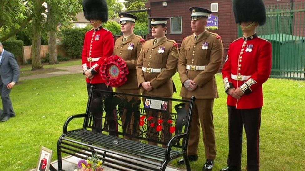 Bench after unveiling