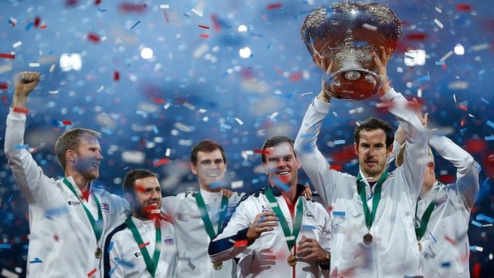Tîm Prydain yn ennill y Davis Cup