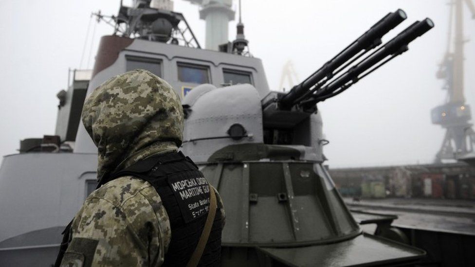 Ukrainian patrols boat in Mariupol, Sea of Azov port, 27 November 2018.