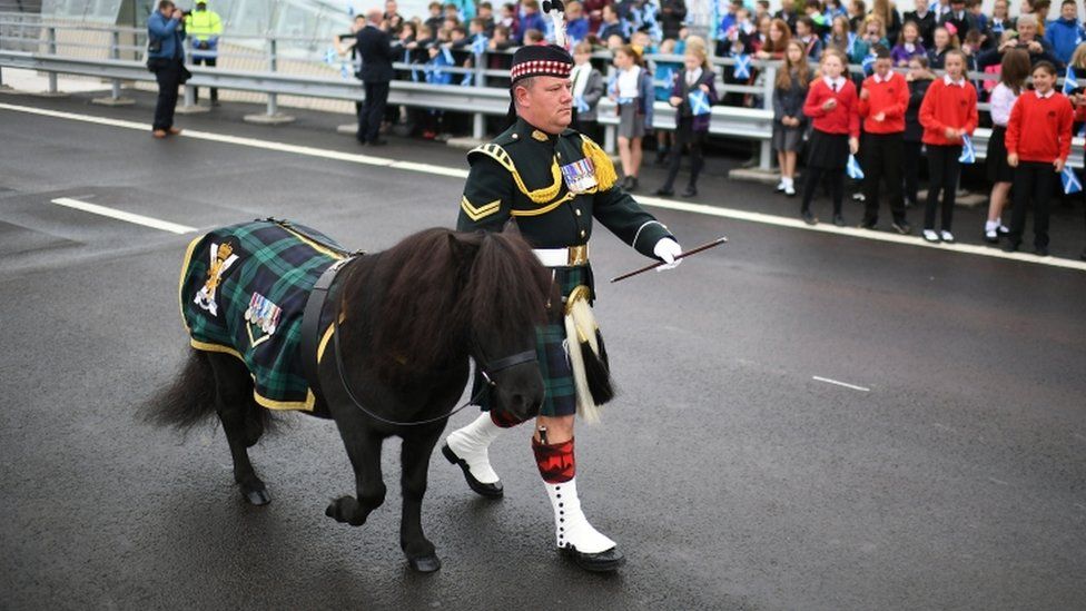 The mascot of the 2nd Battalion The Royal Regiment of Scotland