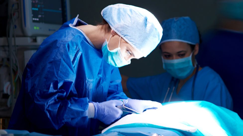 Stock image of a surgeon performing an operation