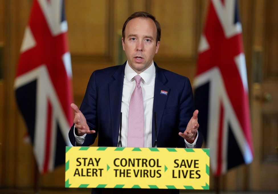 Britain"s Health Secretary Matt Hancock holds the daily coronavirus disease news conference at 10 Downing Street in London, Britain May 21, 2020