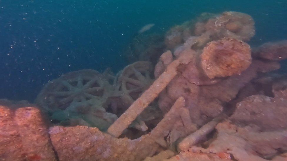 Machinery found on shipwreck