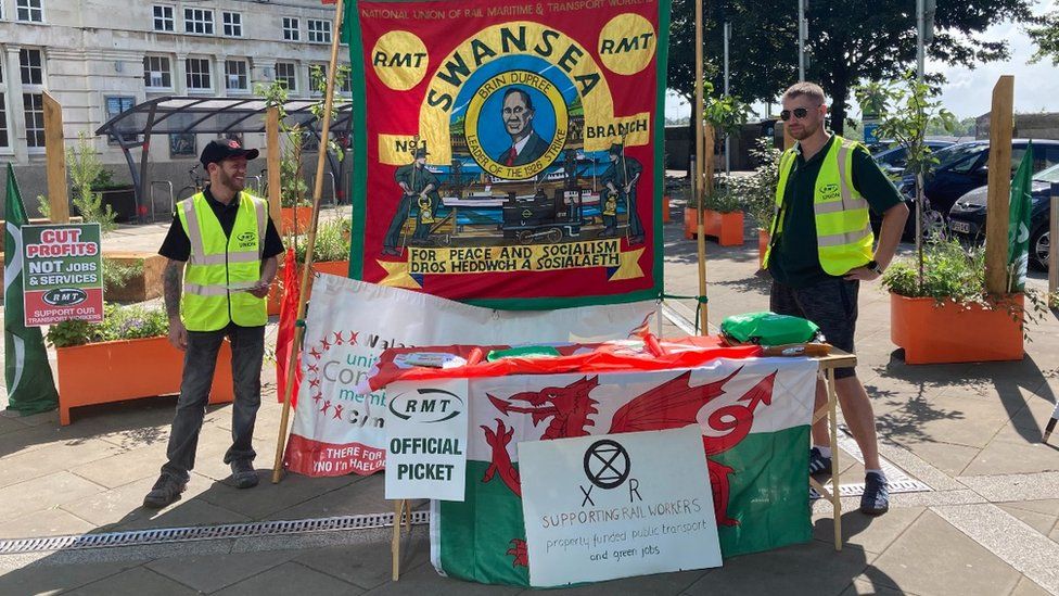 Swansea picket line