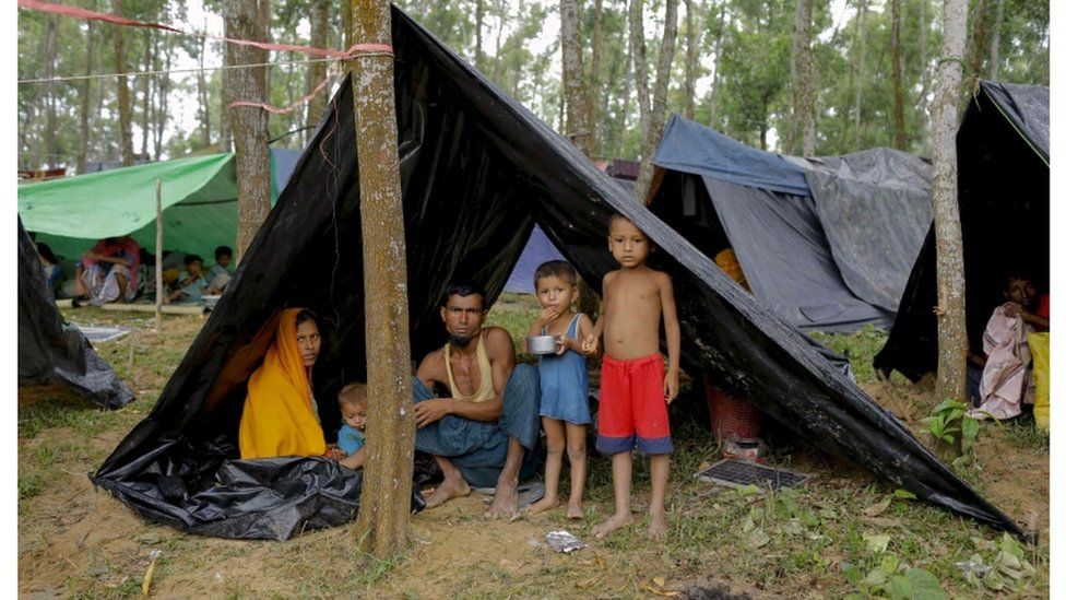 Rohingya refugees from Myanmar"s Rakhine