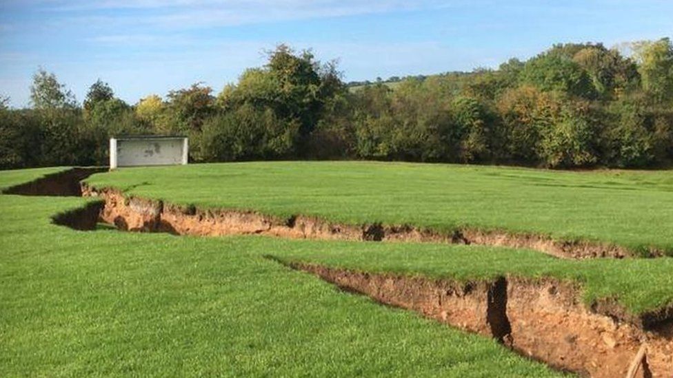 Magheracloone Mitchells GAA club pitch destroyed by sinkhole