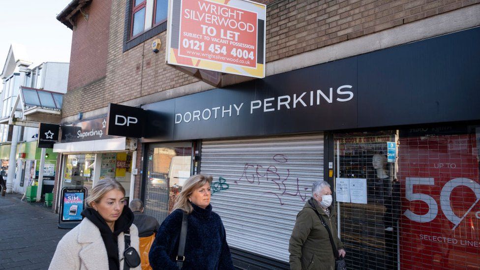 Closed Dorothy Perkins outlet in Birmingham