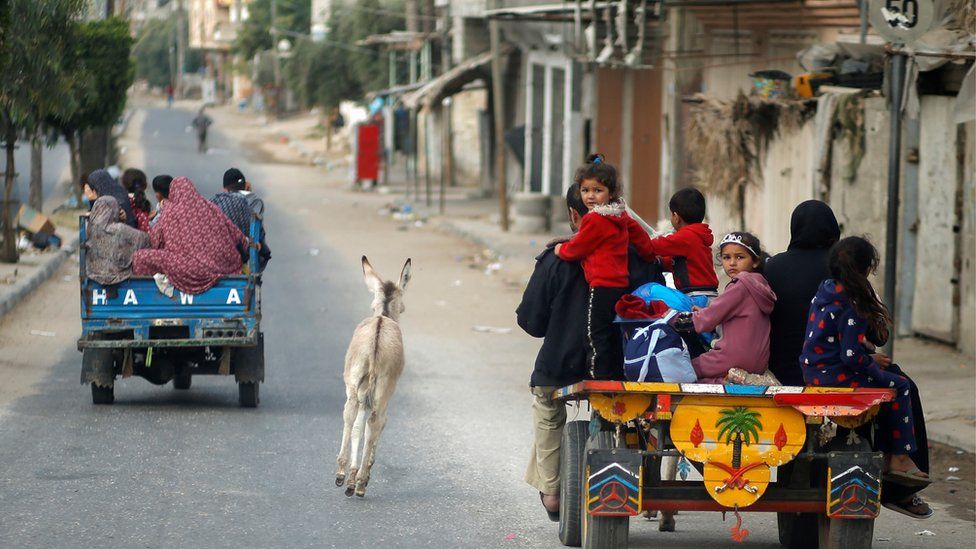 families flee homes in northern gaza