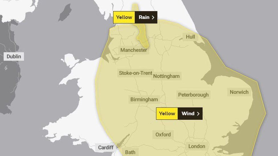 Met office warning for wind across east Wales