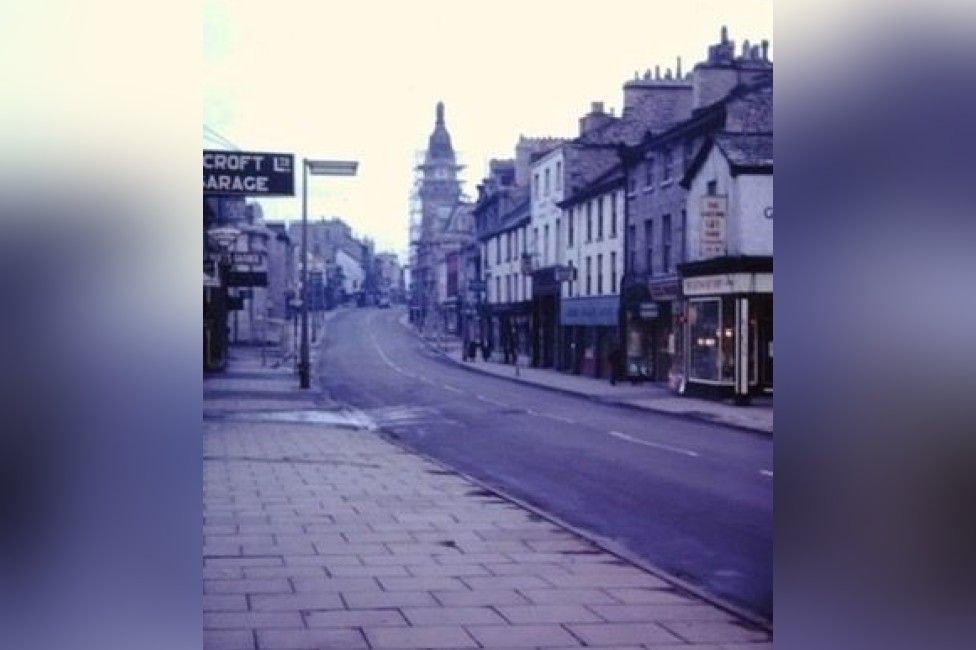 Kendal's high street in the 1980s