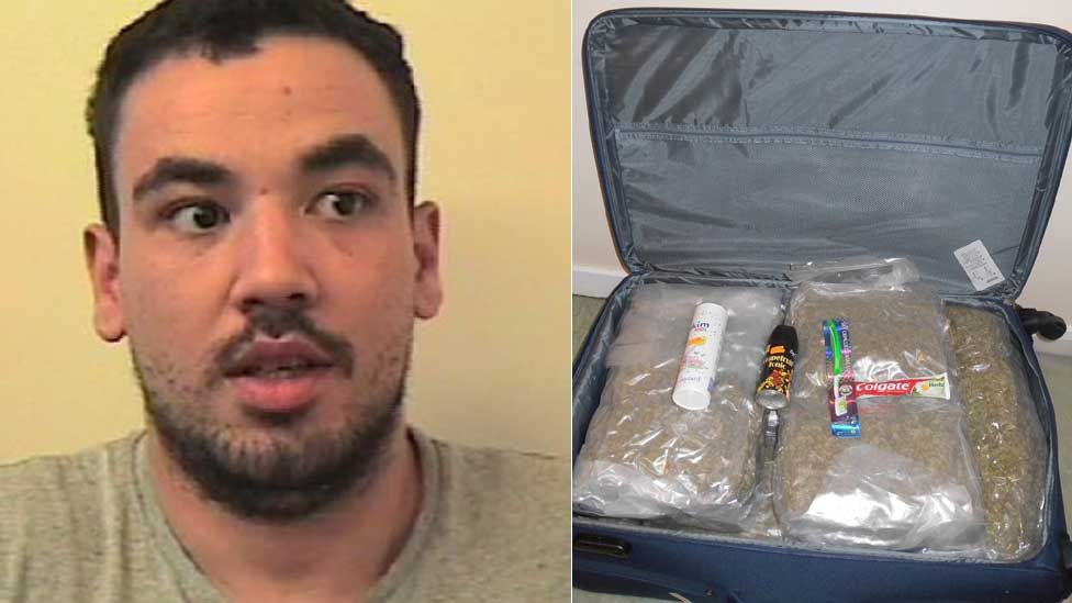 Man jailed after drugs found in suitcases at Prestwick Airport BBC News