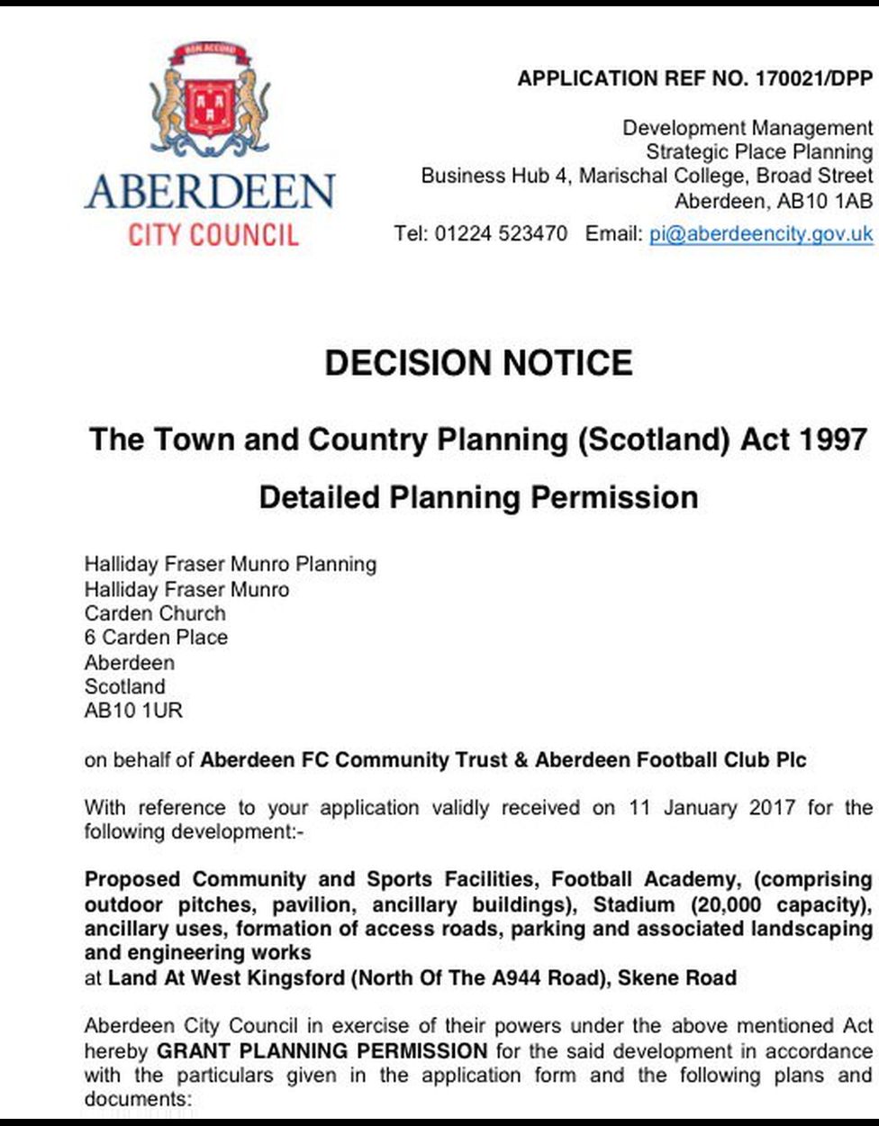 Aberdeen Fc Kingsford Stadium Gets Official Planning Permission c News