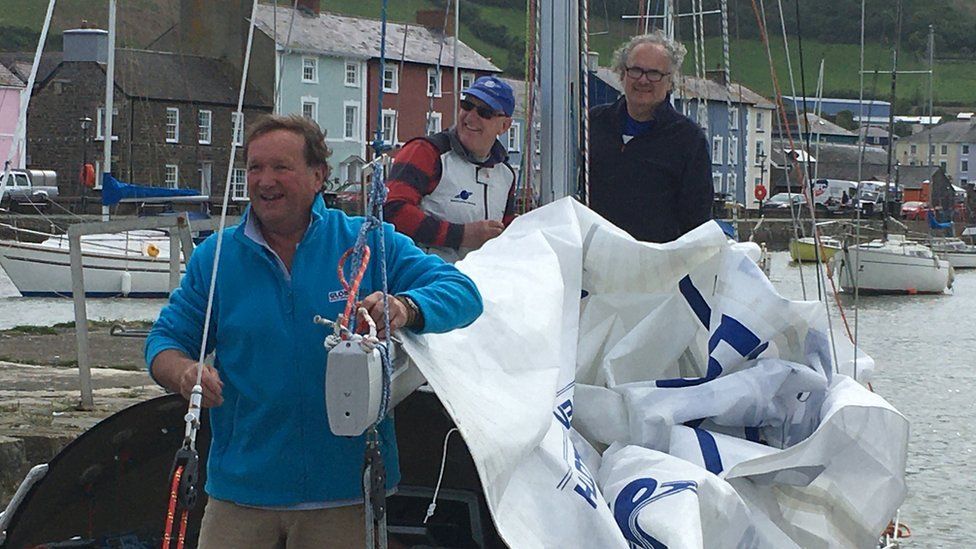 Dafydd Hughes on board Bendigedig