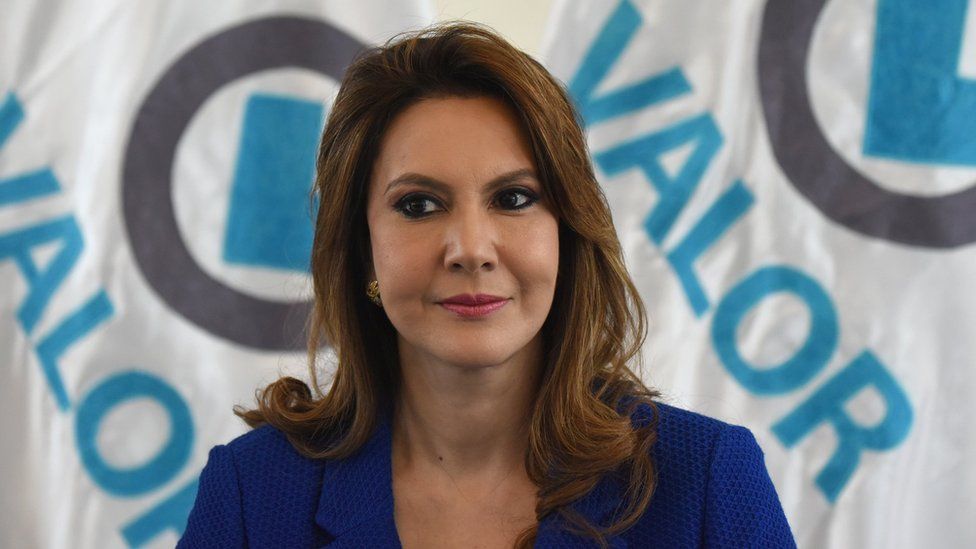 Zury Rios during a news conference in Guatemala City on March 13, 2019.