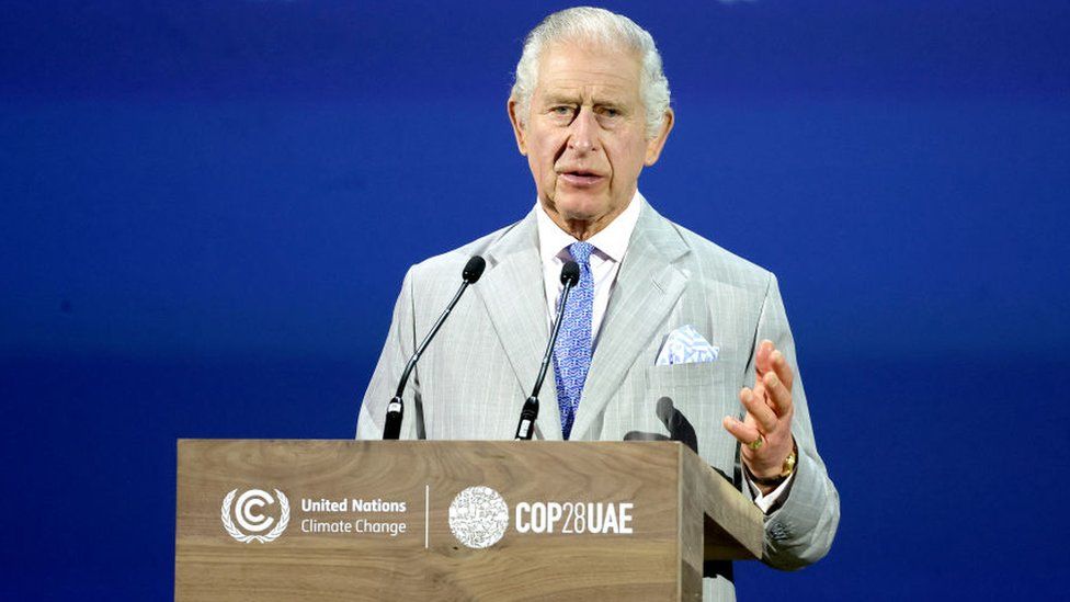 King Charles addresses the COP28 summit in Dubai in December 2023