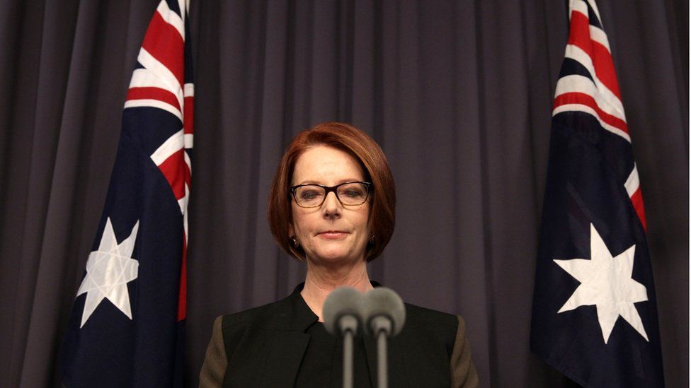 Julia Gillard in her final speech as PM in 2013 after losing a leadership contest