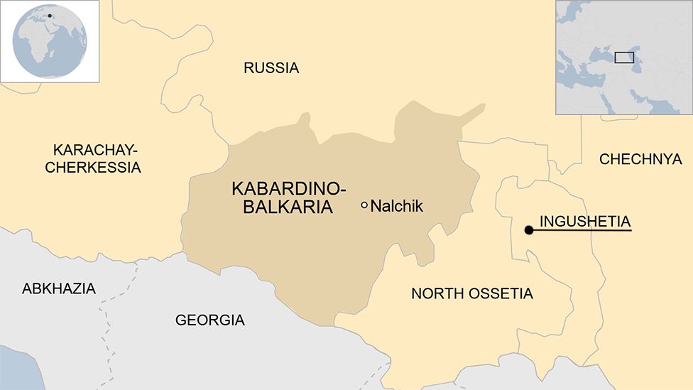 Map of Kabardino-Balkaria
