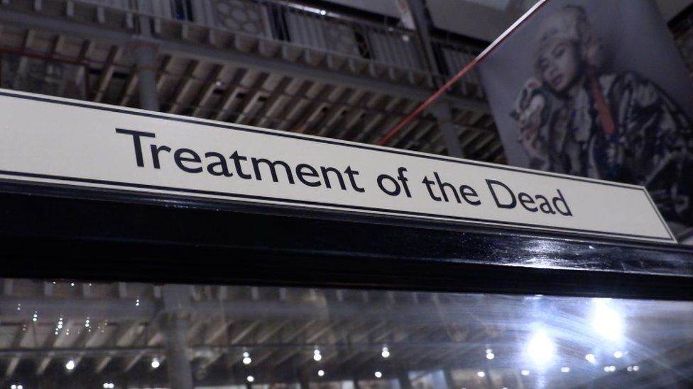 Pitt Rivers Treatment of the Dead sign